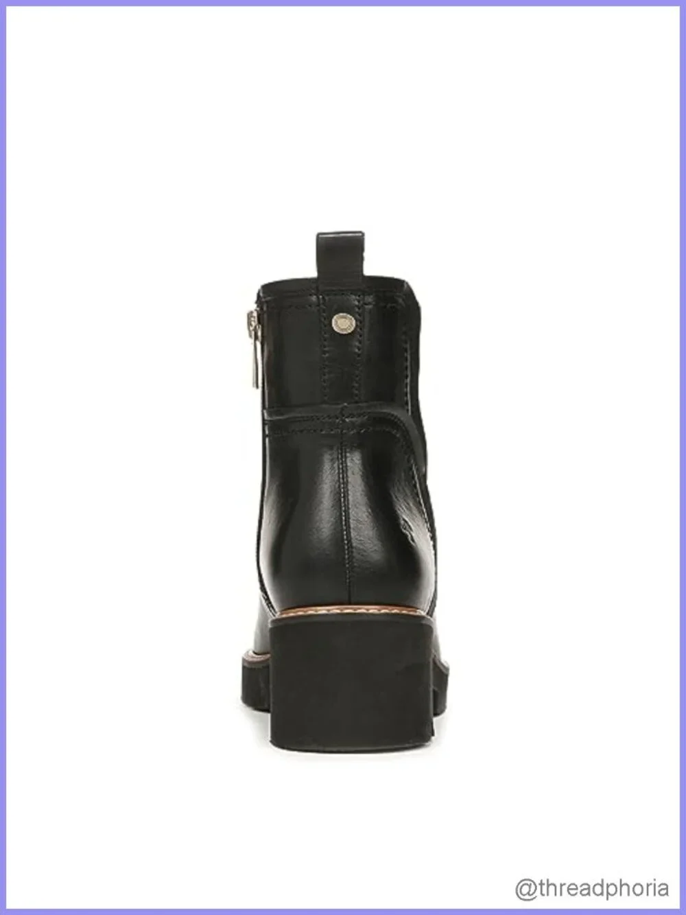 Water Repellent Ankle Bootie with Lug Sole, Round Toe, Side Zip
